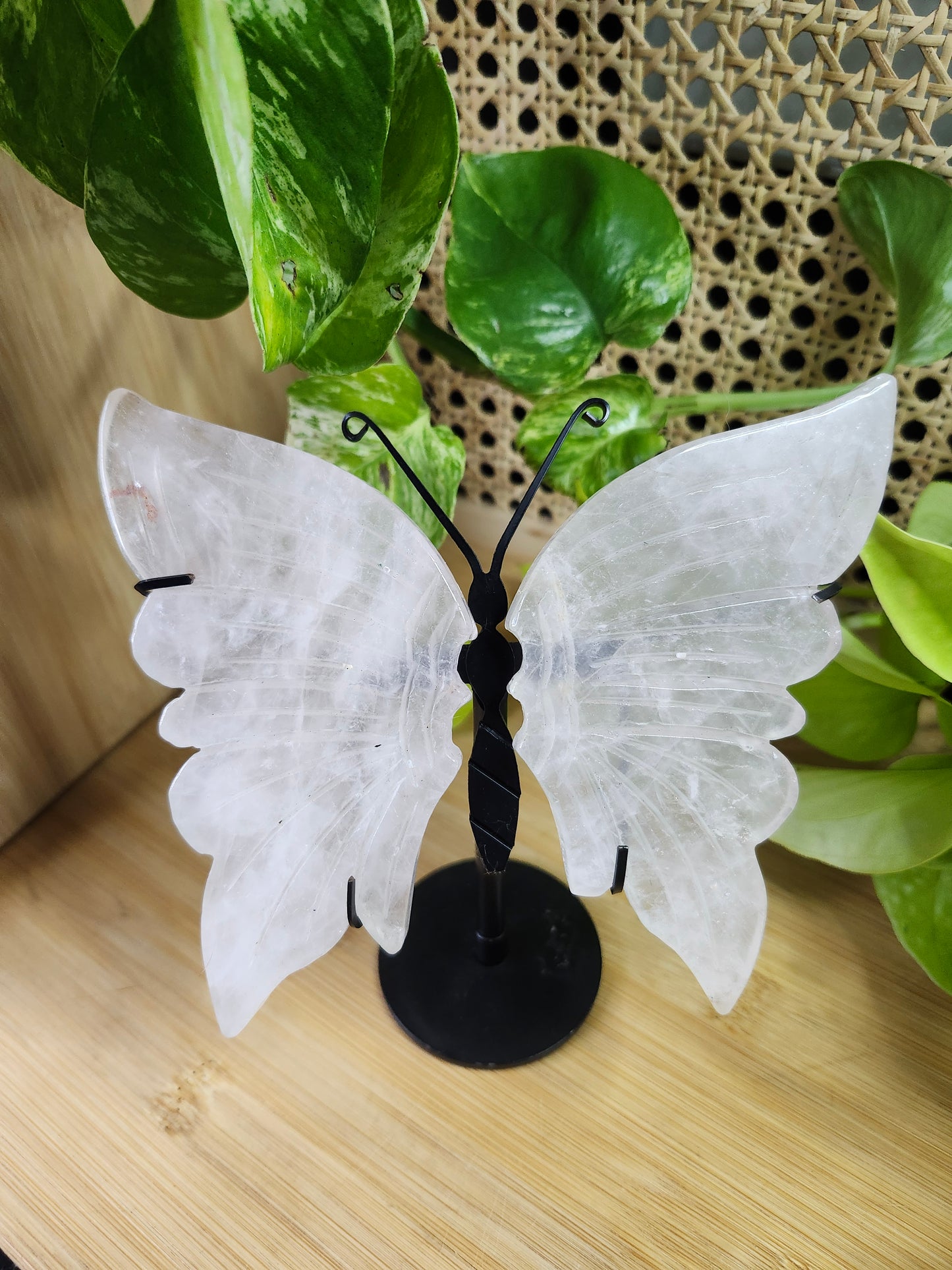 ROSE QUARTZ BUTTERFLY LG WINGS