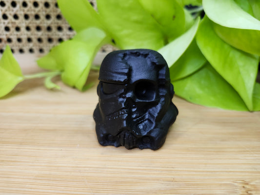 STORM TROOPER SKULL BLACK OBSIDIAN (CARVING)