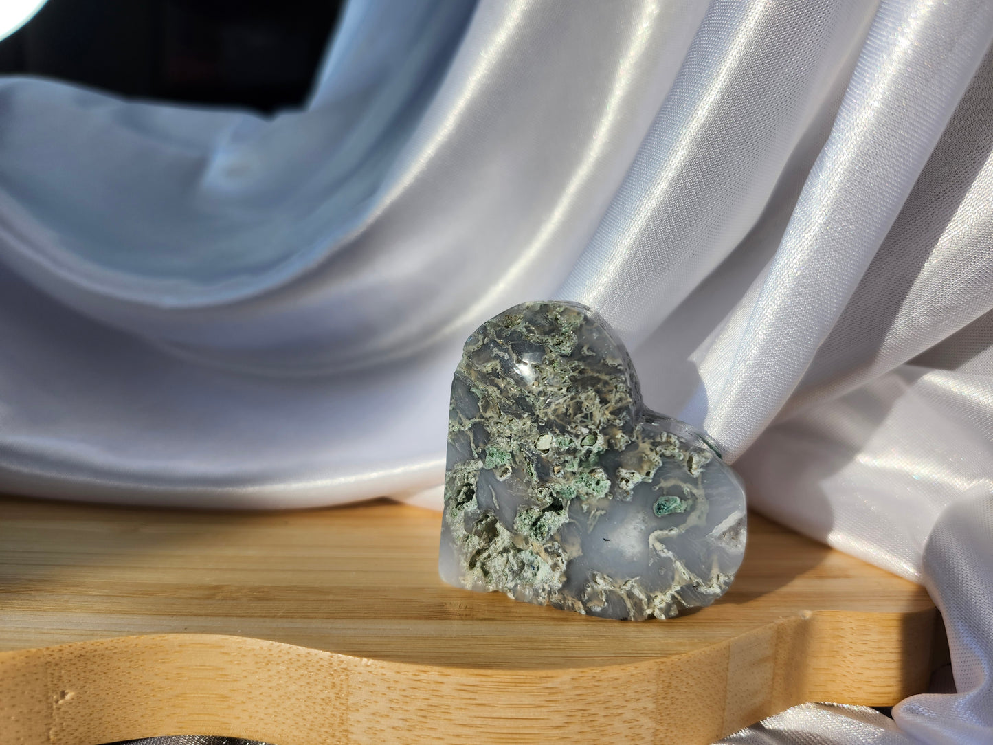 MOSS AGATE HEART