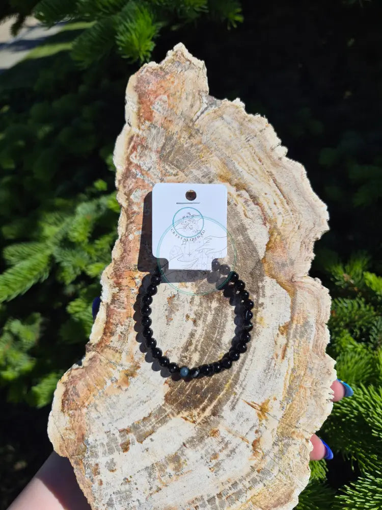 6MM BLACK AGATE BRACELET