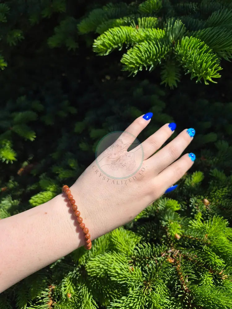 6MM GOLDSTONE BRACELET