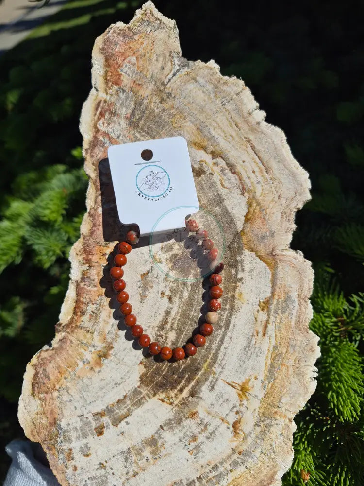 6MM RED JASPER BRACELET