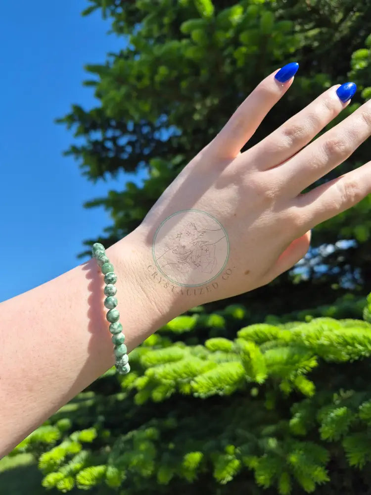 6MM TREE AGATE BRACELET