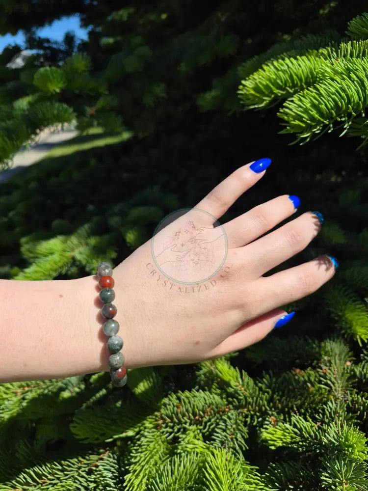 8MM BLOODSTONE BRACELET
