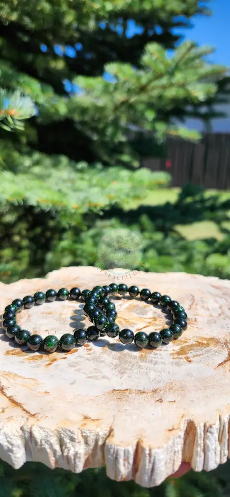 8mm GREEN SANDSTONE BRACELET