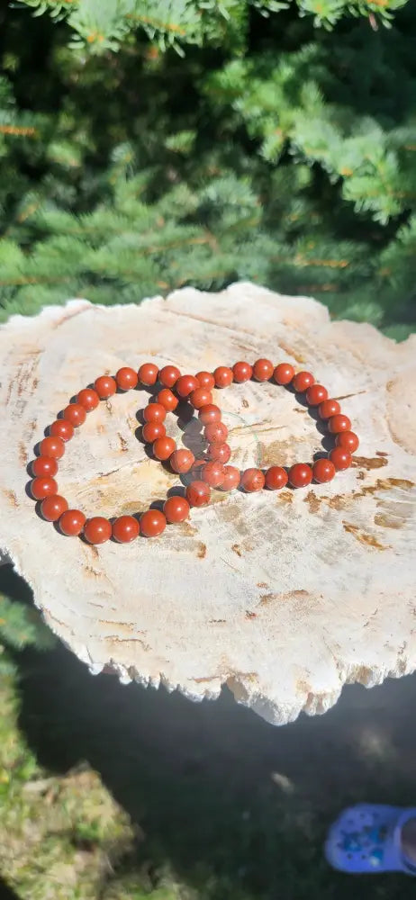 8mm RED JASPER BRACELET