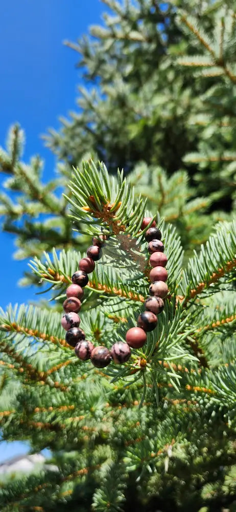 8mm RHODONITE BRACELET