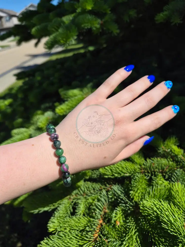8MM RUBY ZOISITE BRACELET