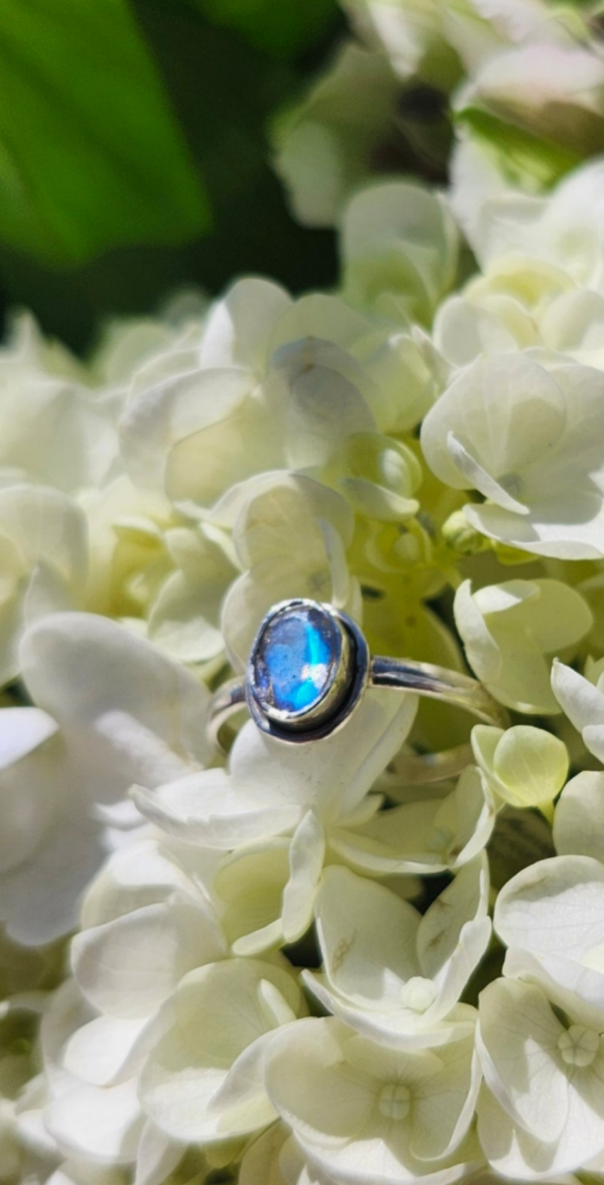 S8 LABRADORITE RING .925 STERLING SILVER