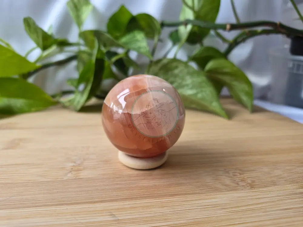 AMBER CALCITE SPHERE
