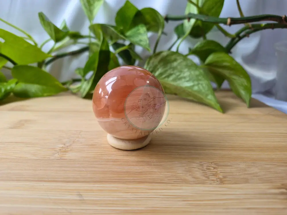 AMBER CALCITE SPHERE