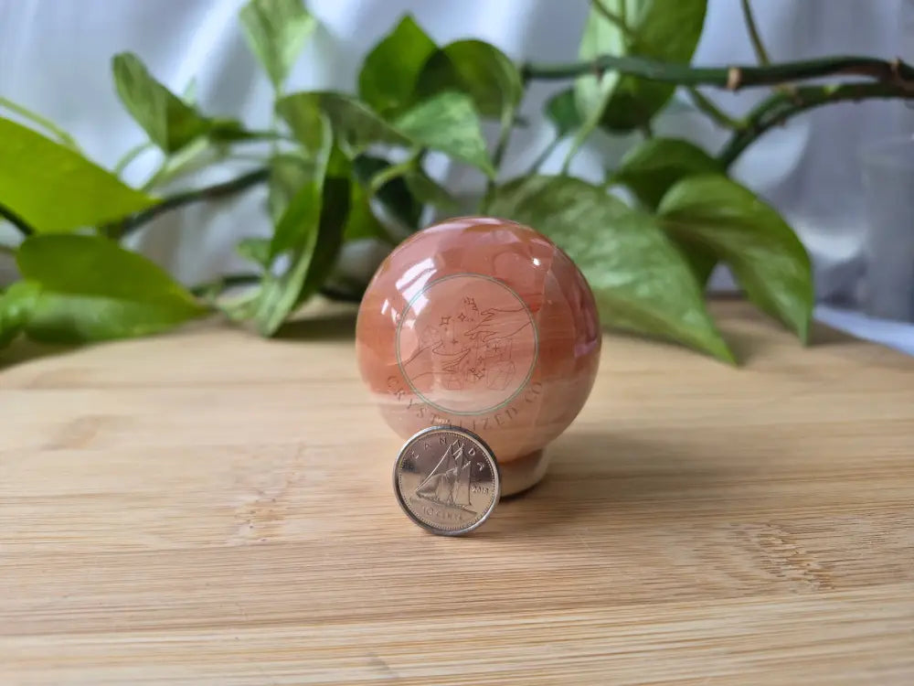 AMBER CALCITE SPHERE