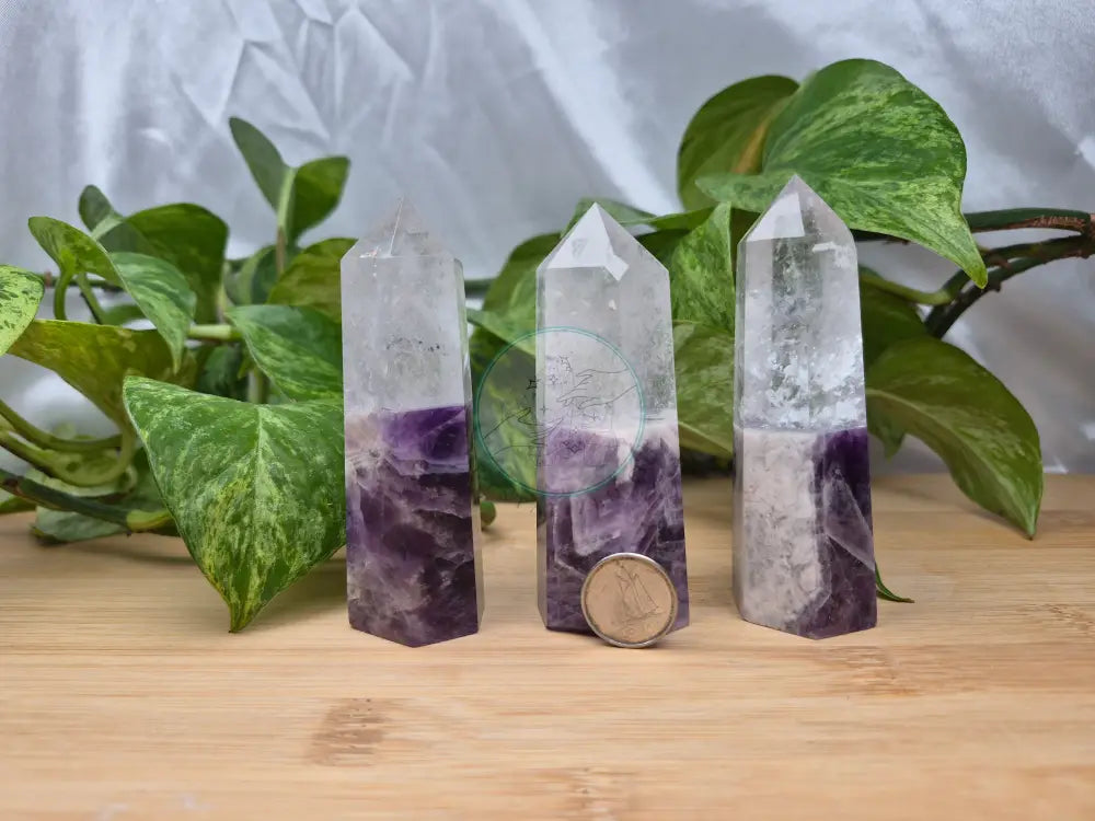 AMETHYST & CLEAR QUARTZ TOWER