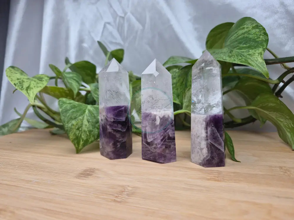 AMETHYST & CLEAR QUARTZ TOWER