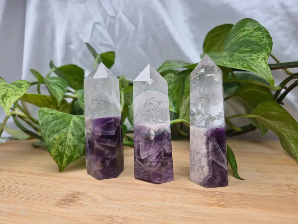 AMETHYST & CLEAR QUARTZ TOWER