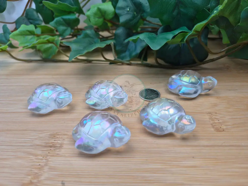 AURA COATED GLASS TURTLE