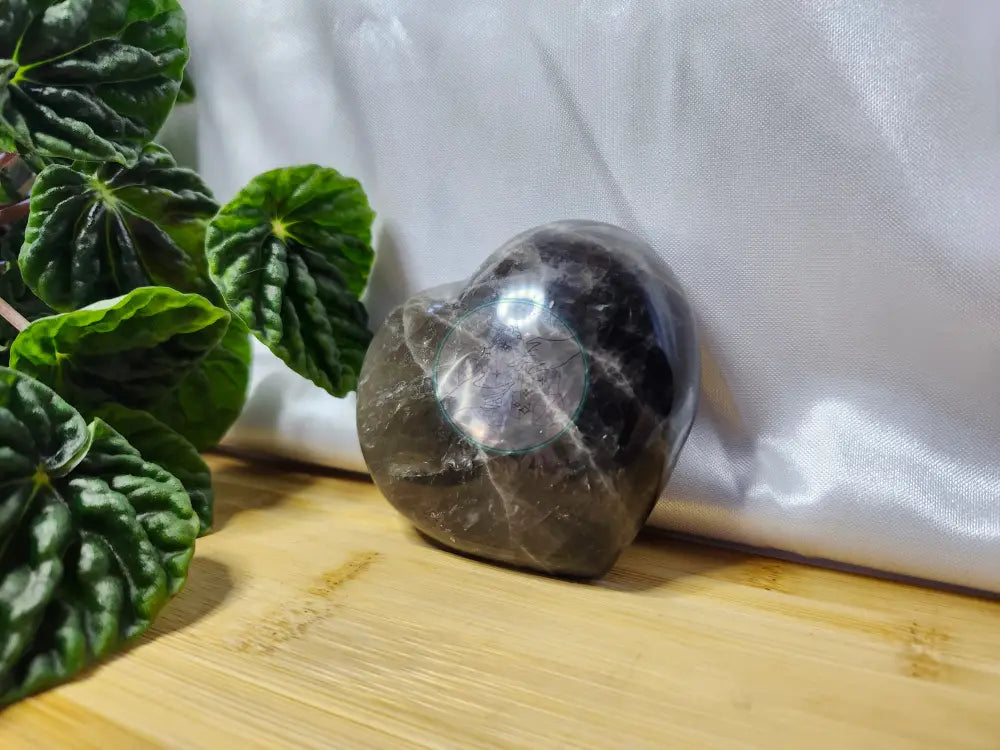 BLACK MOONSTONE HEART