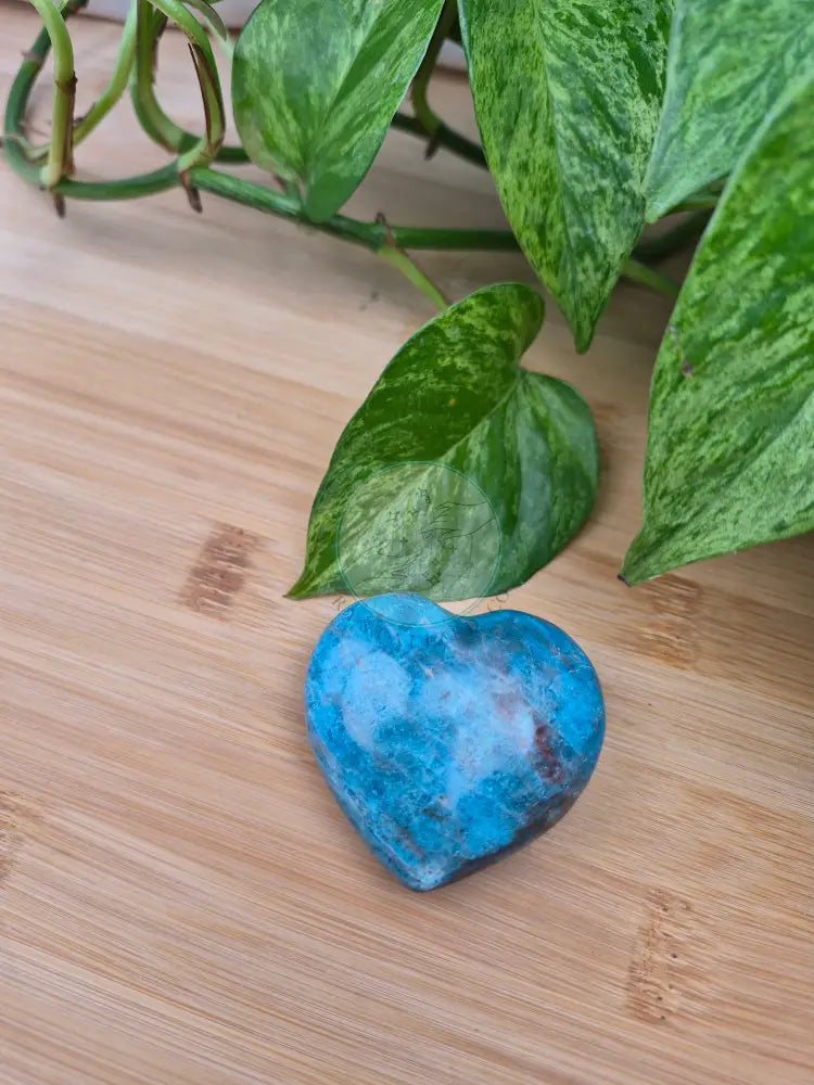 BLUE APATITE HEART