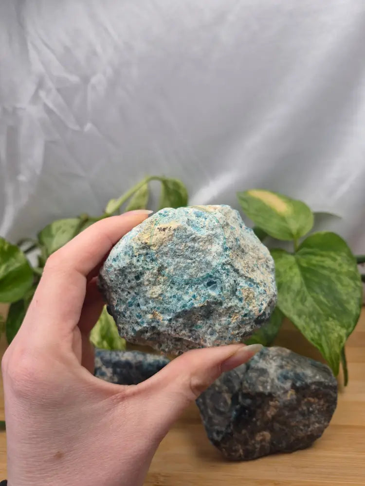 BLUE APATITE ROUGH CHUNK