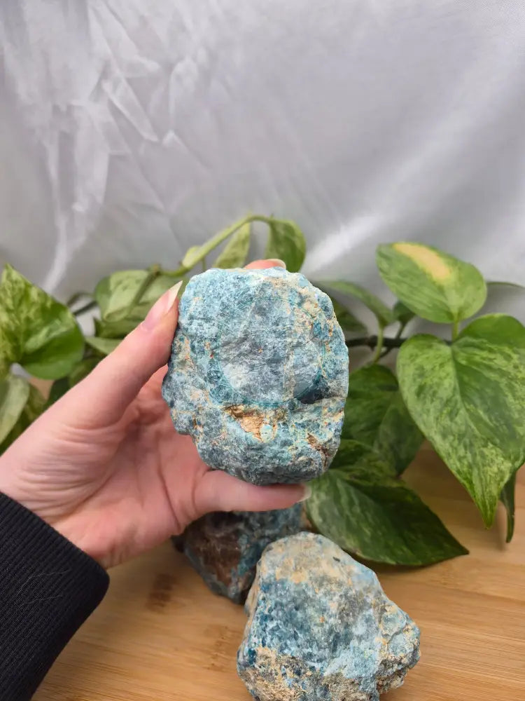BLUE APATITE ROUGH CHUNK