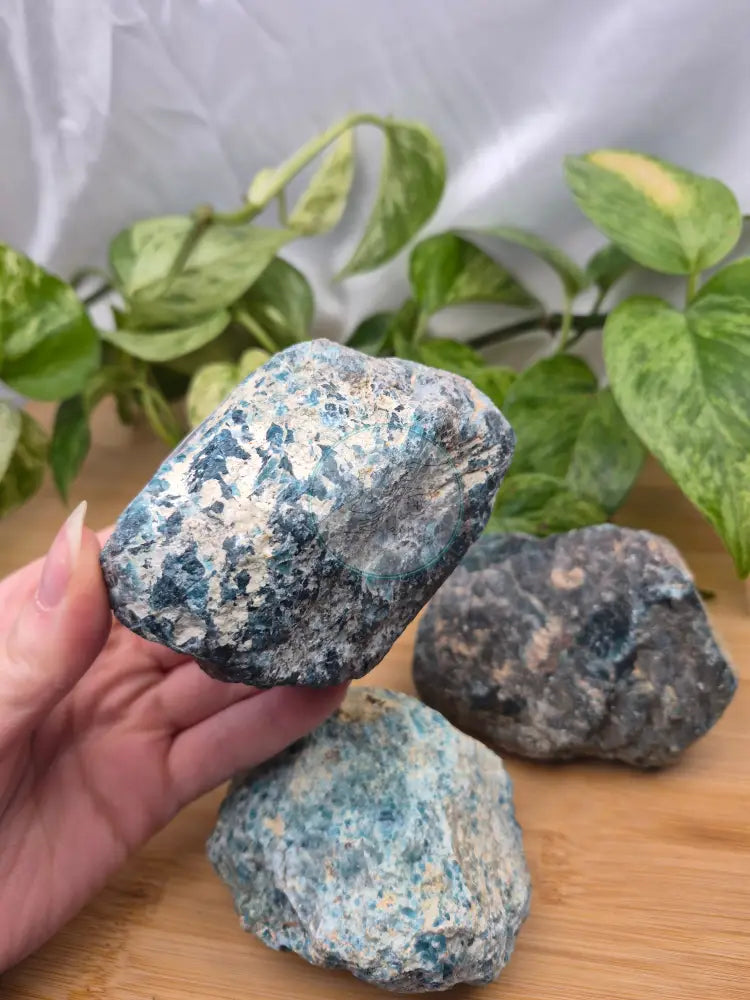 BLUE APATITE ROUGH CHUNK