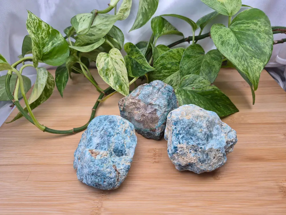 BLUE APATITE ROUGH CHUNK