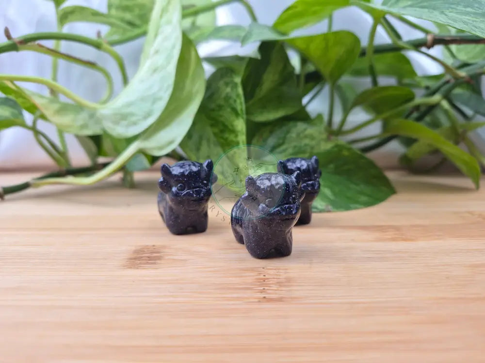 BLUE GOLDSTONE MINI COW