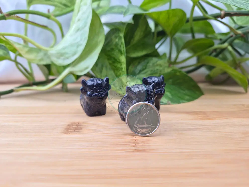 BLUE GOLDSTONE MINI COW