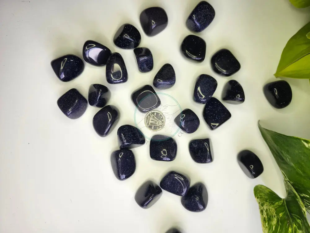 BLUE GOLDSTONE TUMBLED STONE - TUMBLED STONES