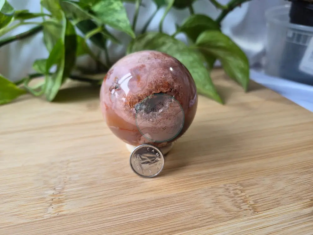 CARNELIAN FLOWER AGATE SPHERE