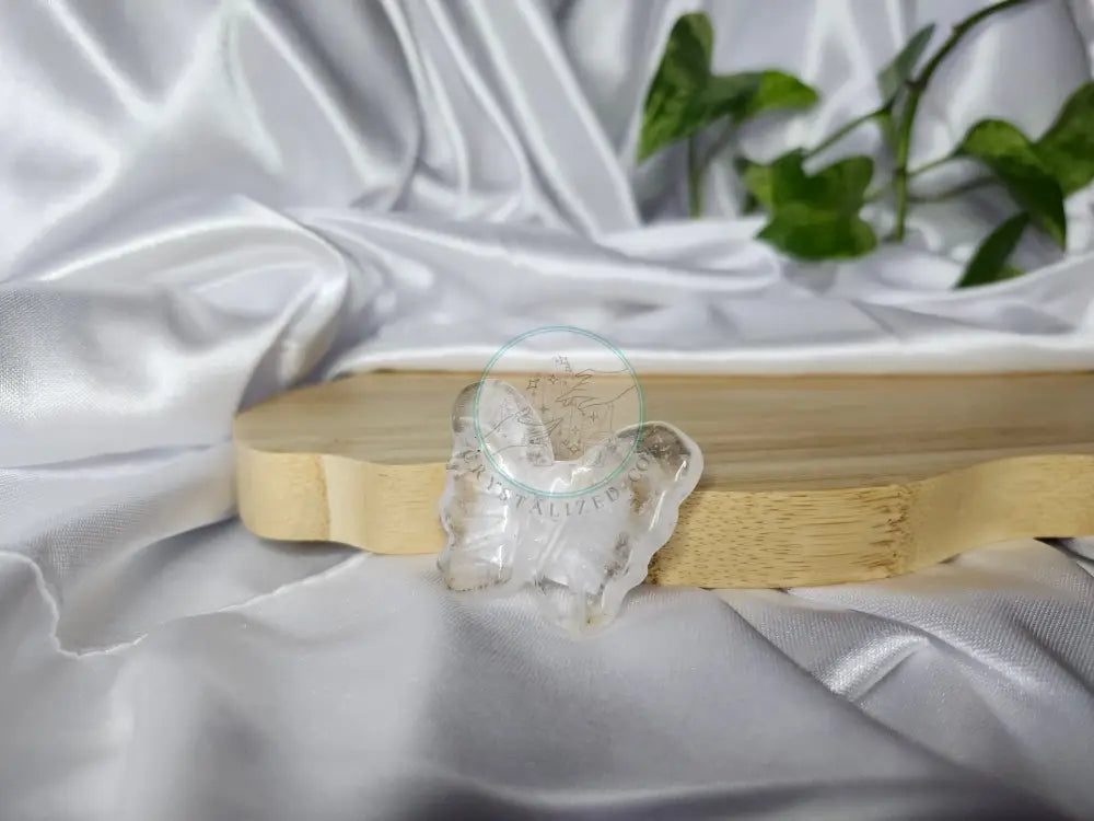 CLEAR QUARTZ BUTTERFLY - CARVING