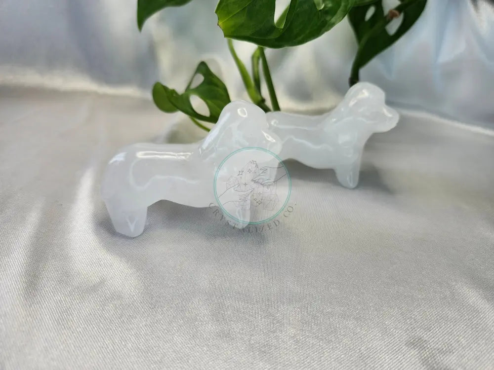CLEAR QUARTZ DACHSHUND