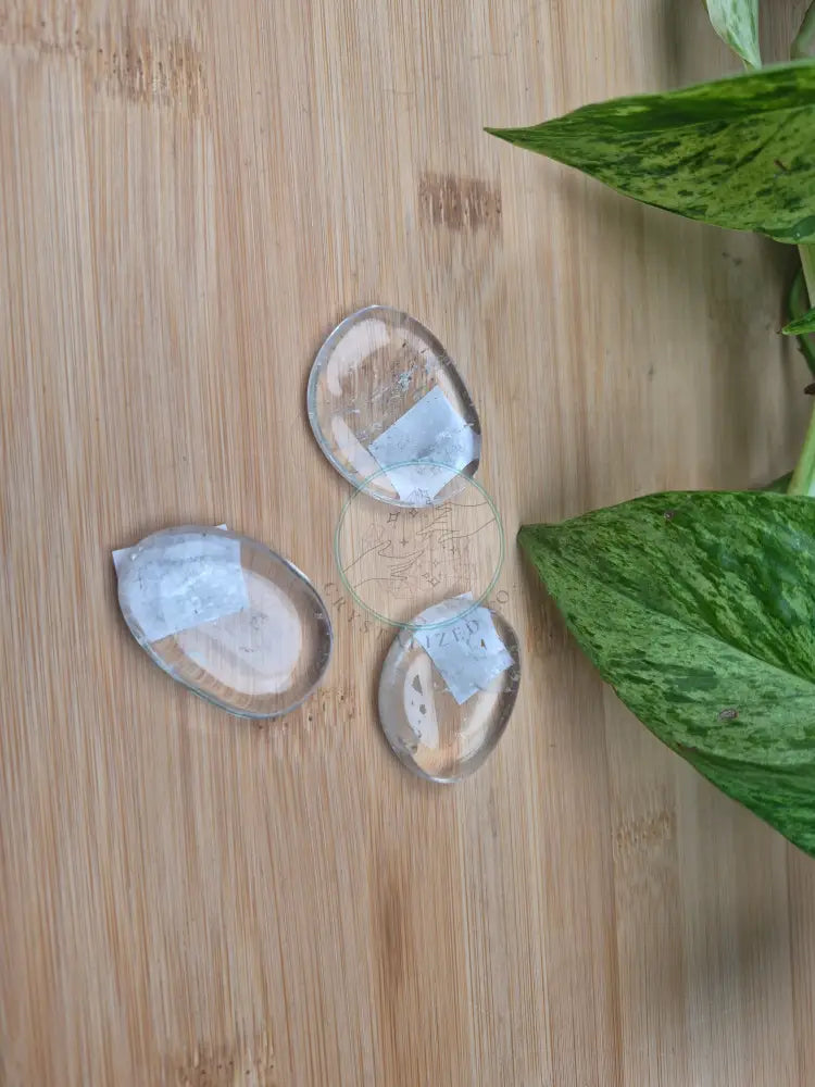 CLEAR QUARTZ FLAT STONE