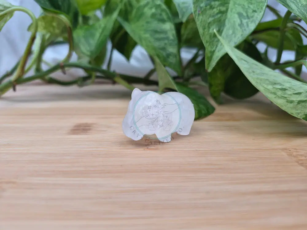 CLEAR QUARTZ HIPPO