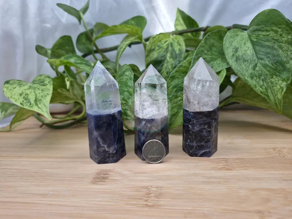 CLEAR QUARTZ & SODALITE TOWER