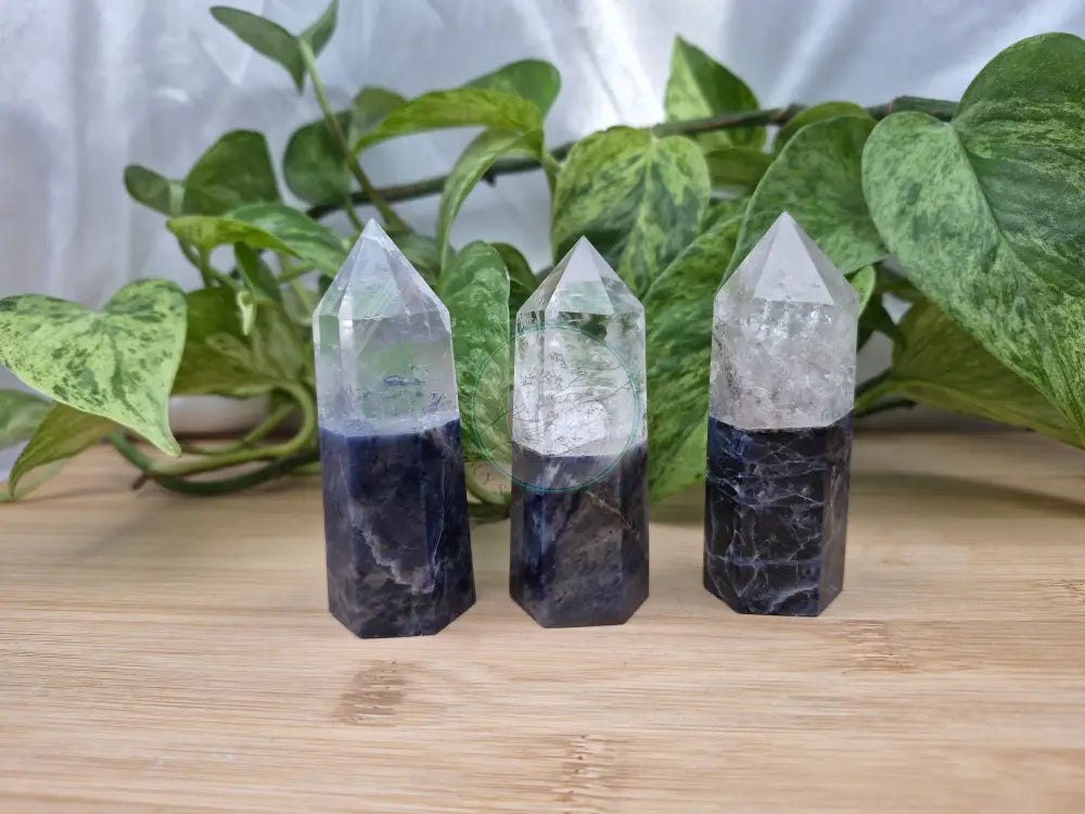CLEAR QUARTZ & SODALITE TOWER