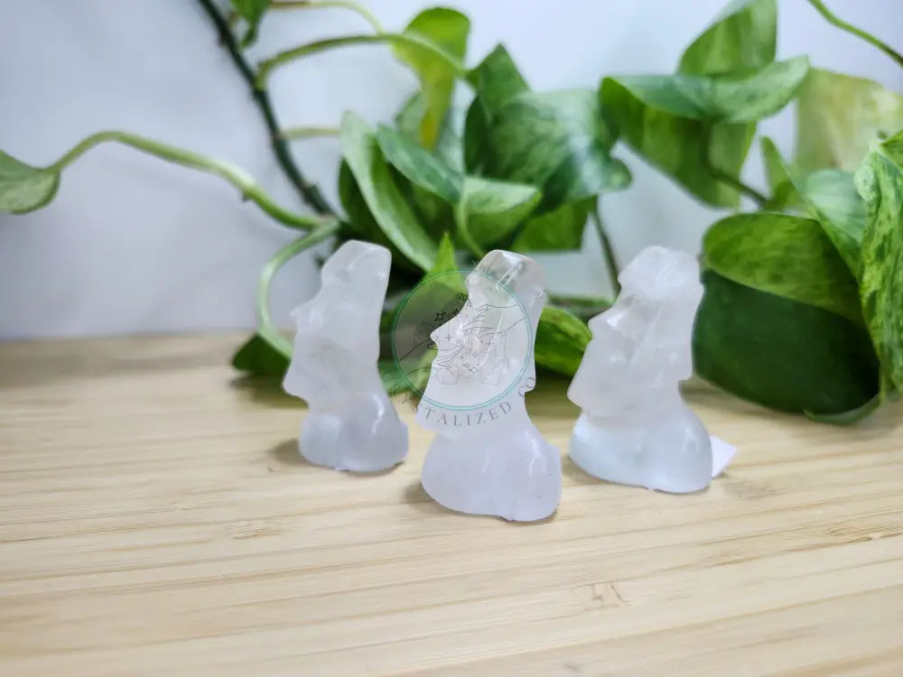 CLEAR QUARTZ STONE STATUE