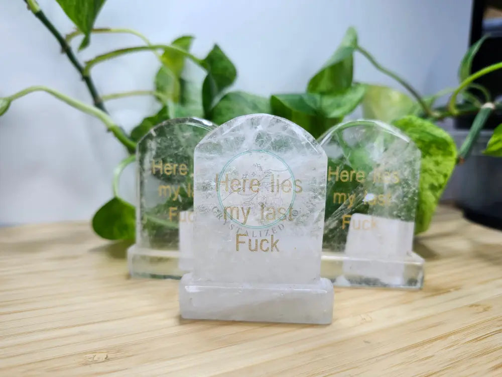 CLEAR QUARTZ TOMBSTONE