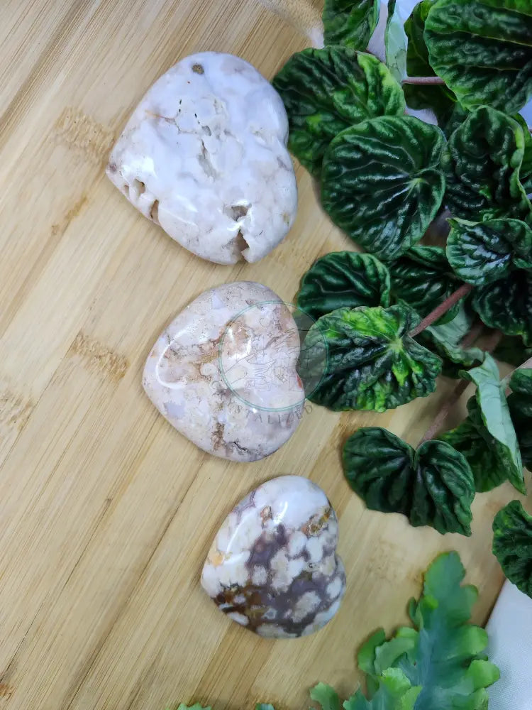 FLOWER AGATE HEART