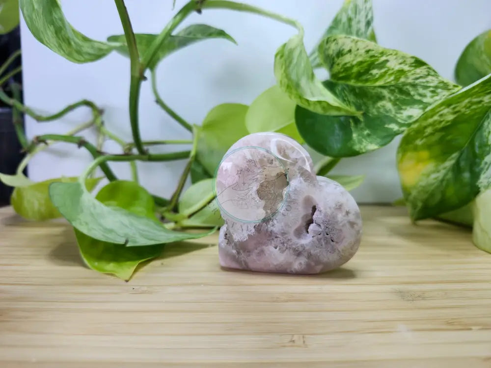 FLOWER AGATE HEART
