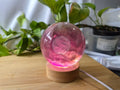 FLUORITE SPHERE W/LIGHT BASE
