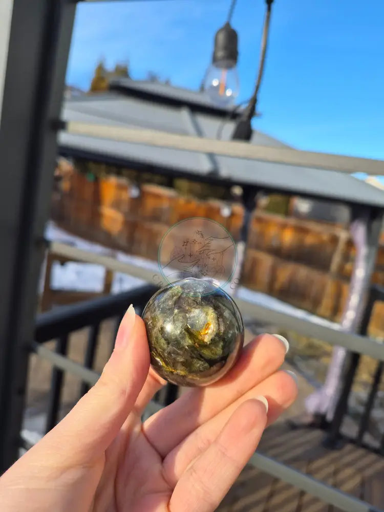GOLDEN MICA SPHERE