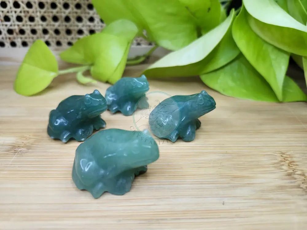 GREEN ADVENTURINE FROG - CARVING