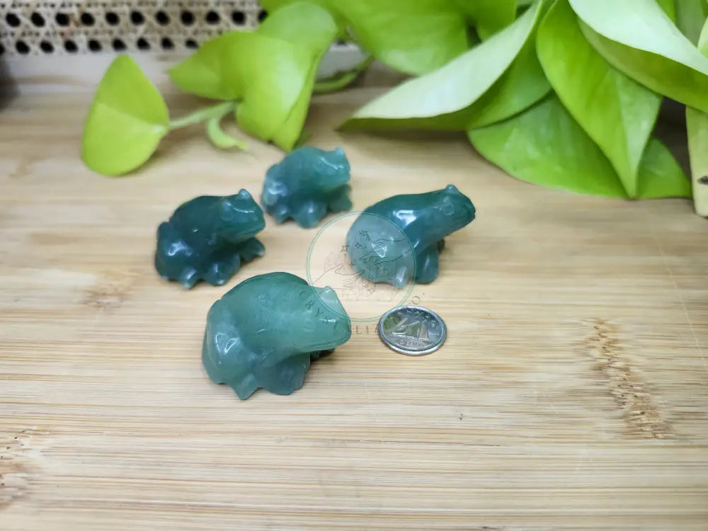 GREEN ADVENTURINE FROG - CARVING