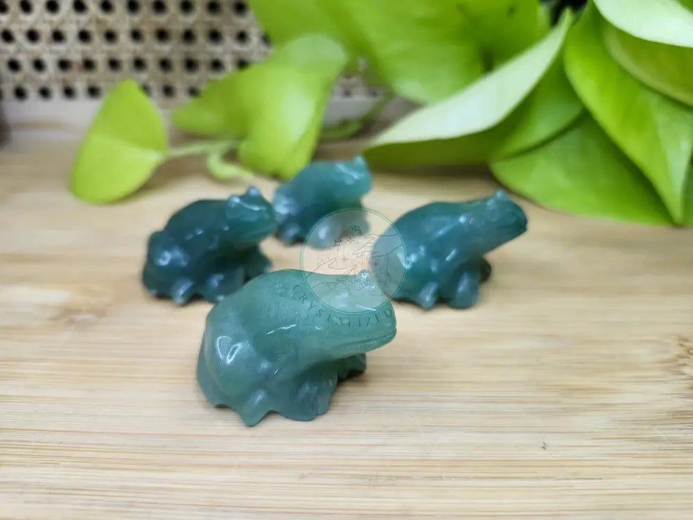 GREEN ADVENTURINE FROG - CARVING