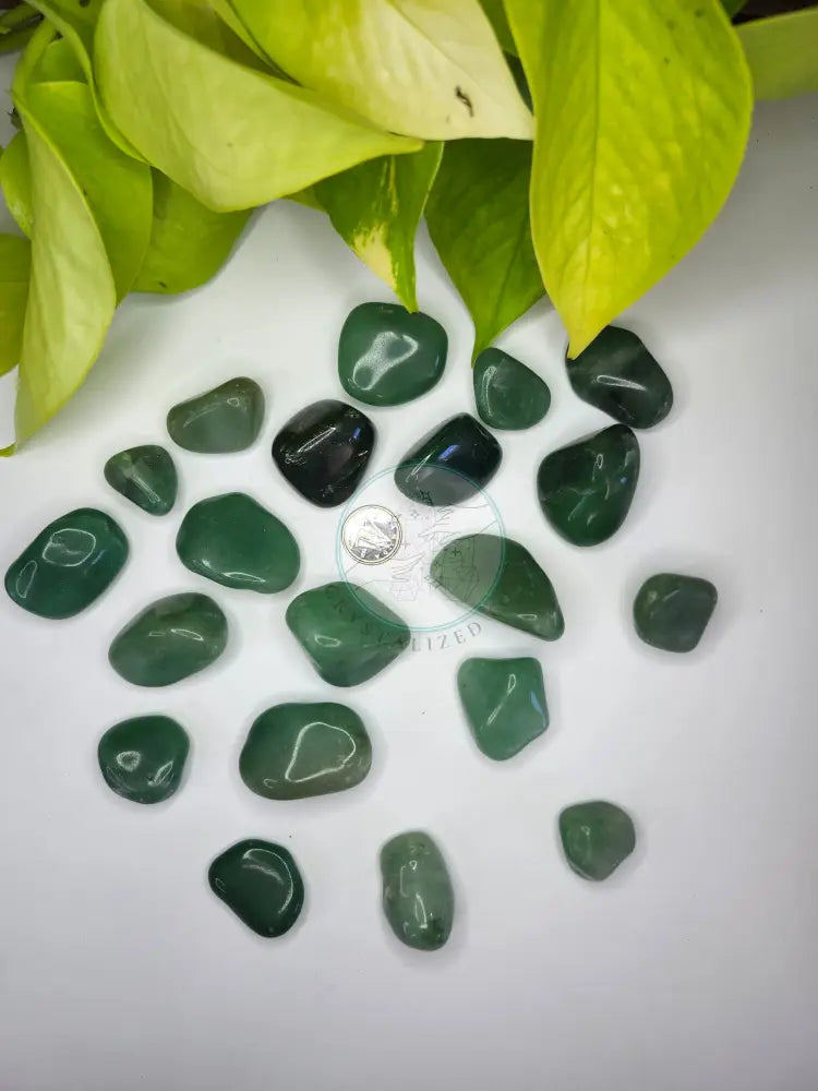 GREEN AVENTURINE TUMBLED STONE - TUMBLED STONES