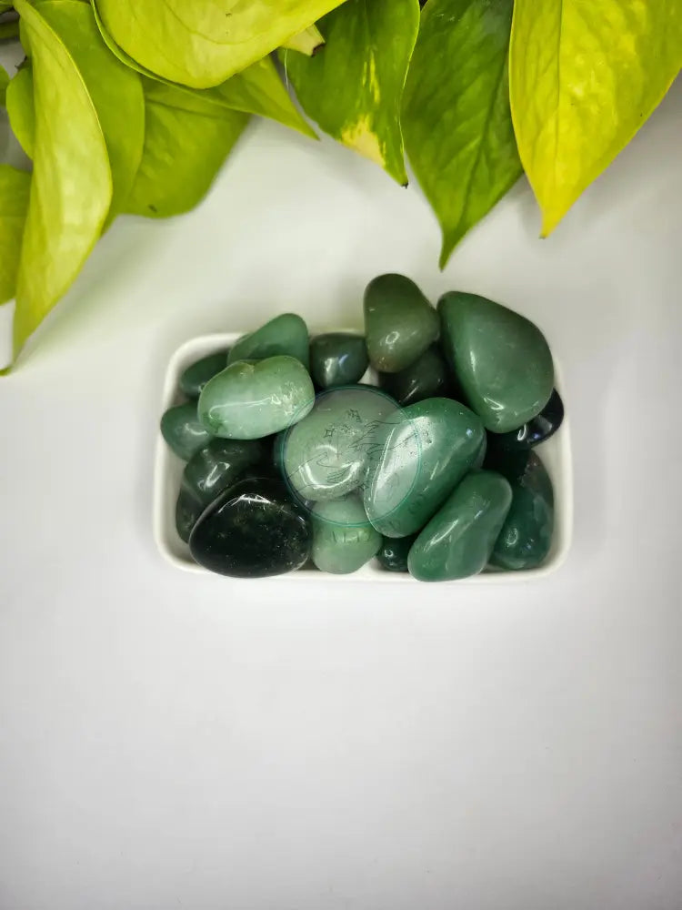 GREEN AVENTURINE TUMBLED STONE - TUMBLED STONES
