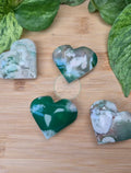 GREEN FLOWER AGATE HEART