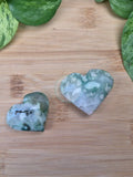 GREEN FLOWER AGATE HEART