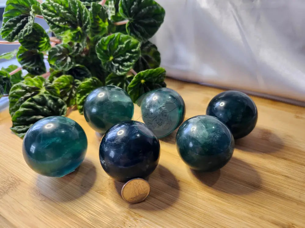 GREEN FLUORITE SPHERE - Crystals and Fossils